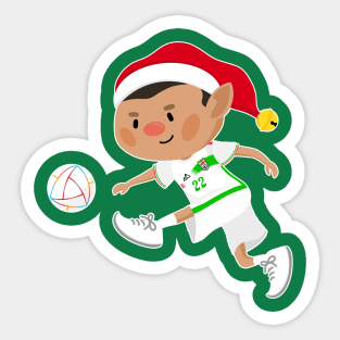 Iran football Christmas elf. Football World Cup soccer t-shirt Sticker